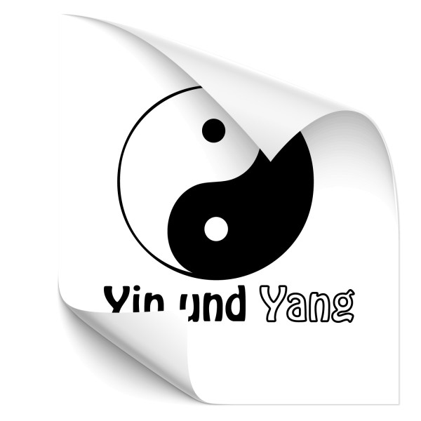 Yin & Yang Auto Sticker - Kategorie Shop