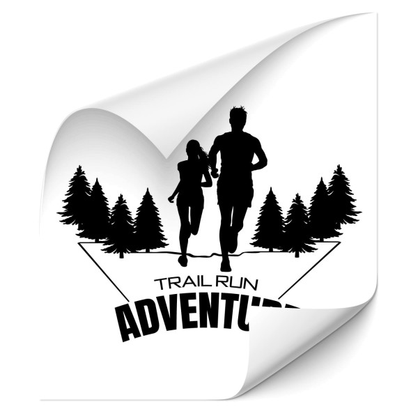 Trail Run Adventure - wandtattoo