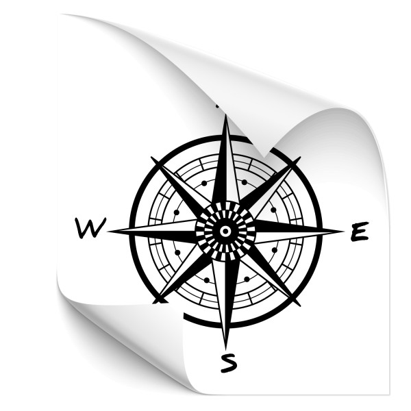 Kompass Heckaufkleber - Kategorie Shop