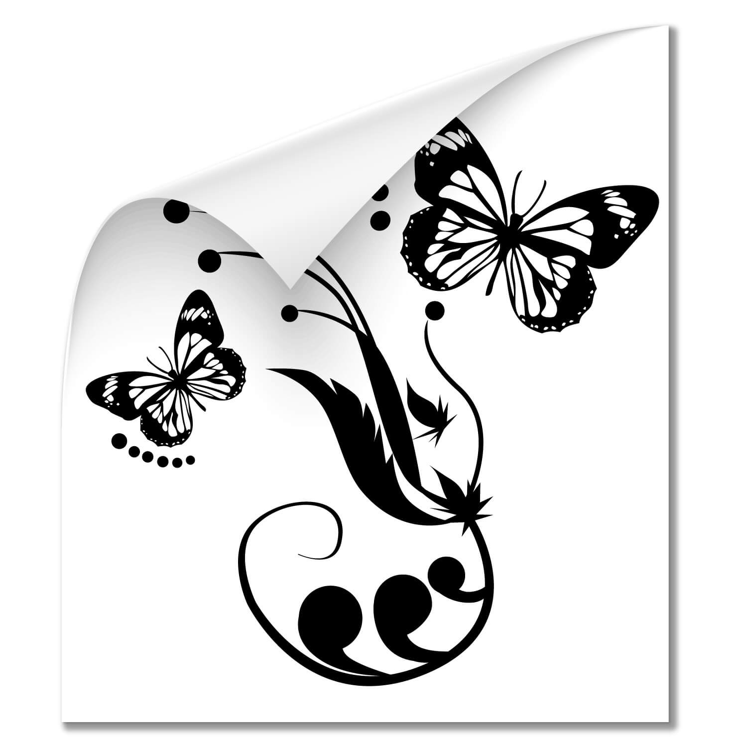 Autotattoo Ornament Ranke und Schmetterling