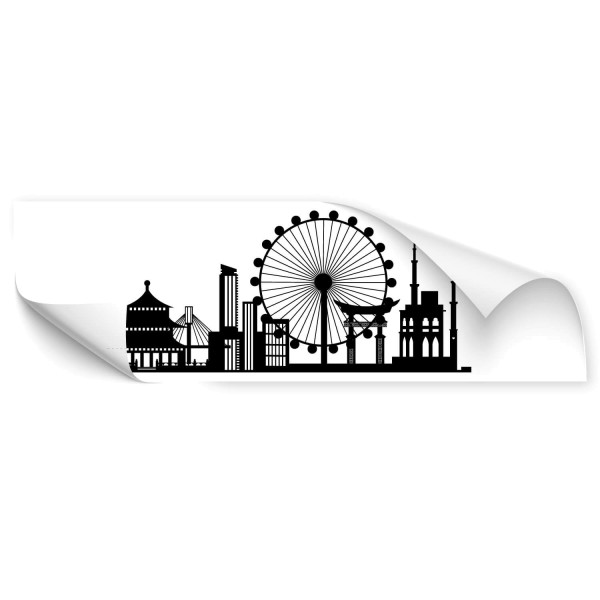 Süd Korea Skyline Auto Sticker - wandtattoo