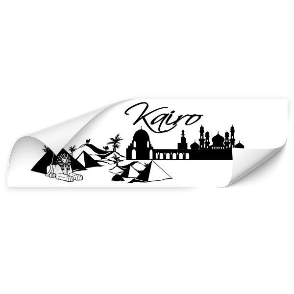 Kairo Skyline Car Art Sticker - Kategorie Shop