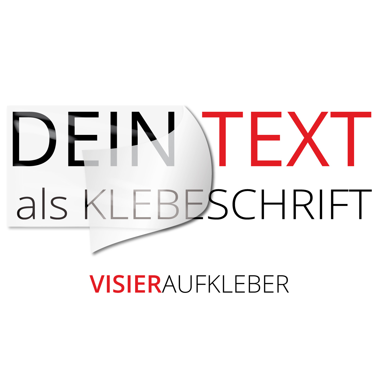 Motorradhelm Visier-Aufkleber mit Wunschtext