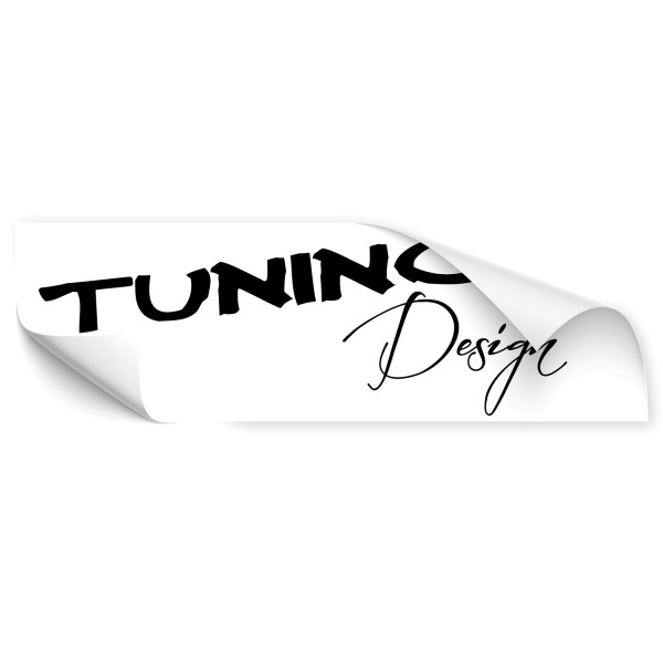 Schriftzug Tuning Design Auto Folienaufkleber - Kategorie Shop