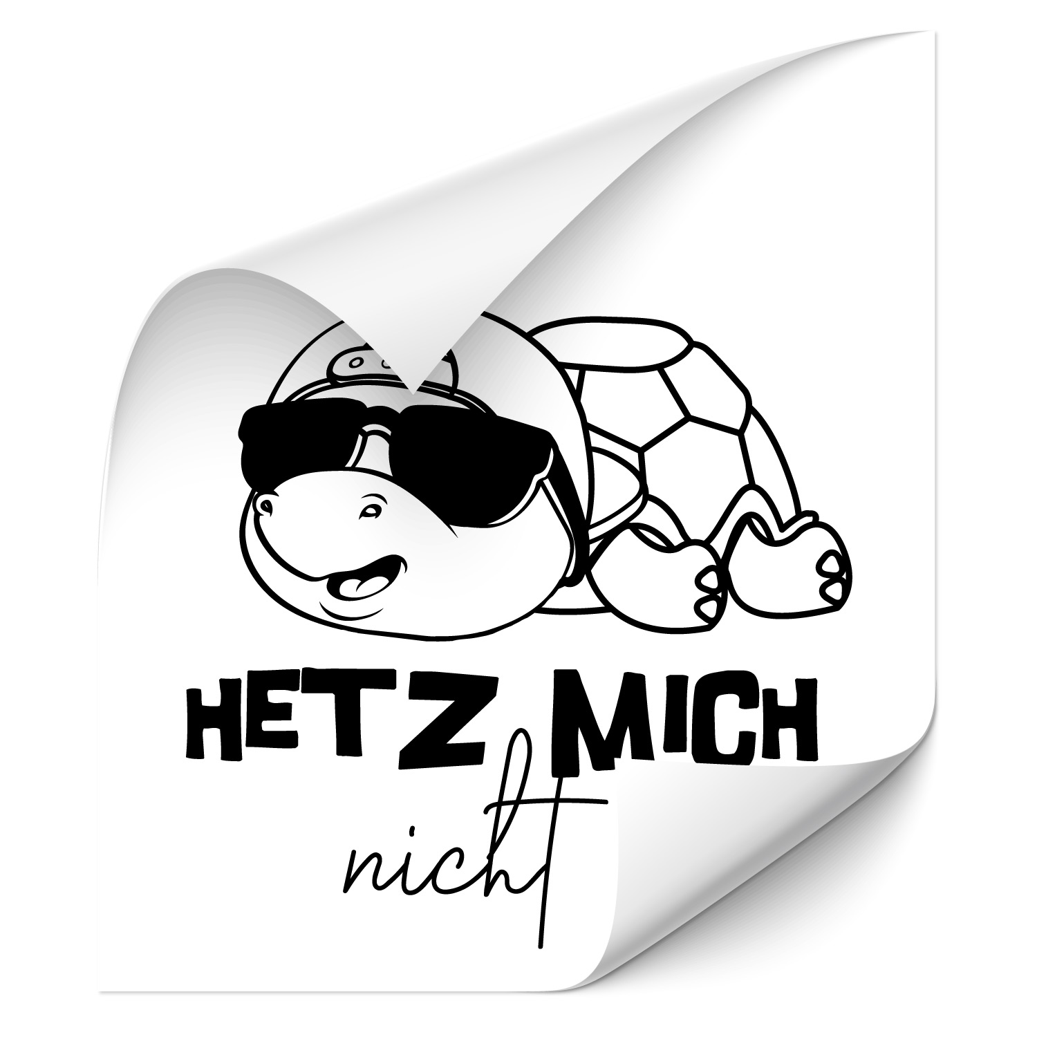 Hetz mich nicht Autoaufkleber Schildkröte von Klebe-X jetzt Online  bestellen!