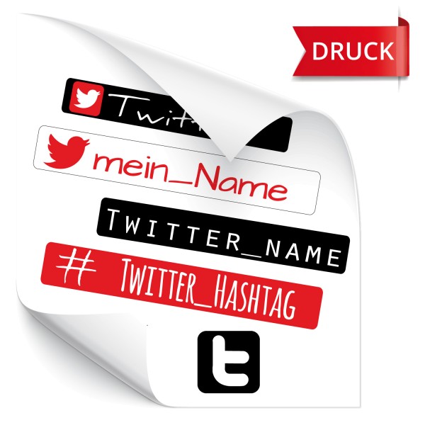 Twitter Namensaufkleber Twitter Namensaufkleber - Fahrername