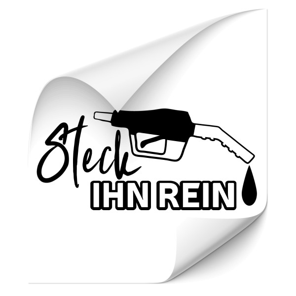 Tankdeckel Sticker Steck ihn rein