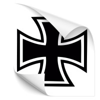 Heckaufkleber mit Eisernes Kreuz jetzt günstig bei Klebe-X kaufen!