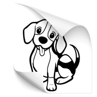 Autoaufkleber - Aufkleber - sticker Motiv: Fährtenhund