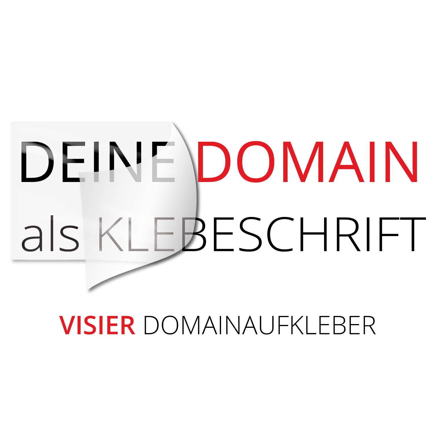 individuelle Wunschtext Domain Visieraufkleber bei Klebe-X kaufen und  einfach verkleben!