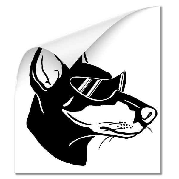 Dobermann Heck Sticker - Hunde