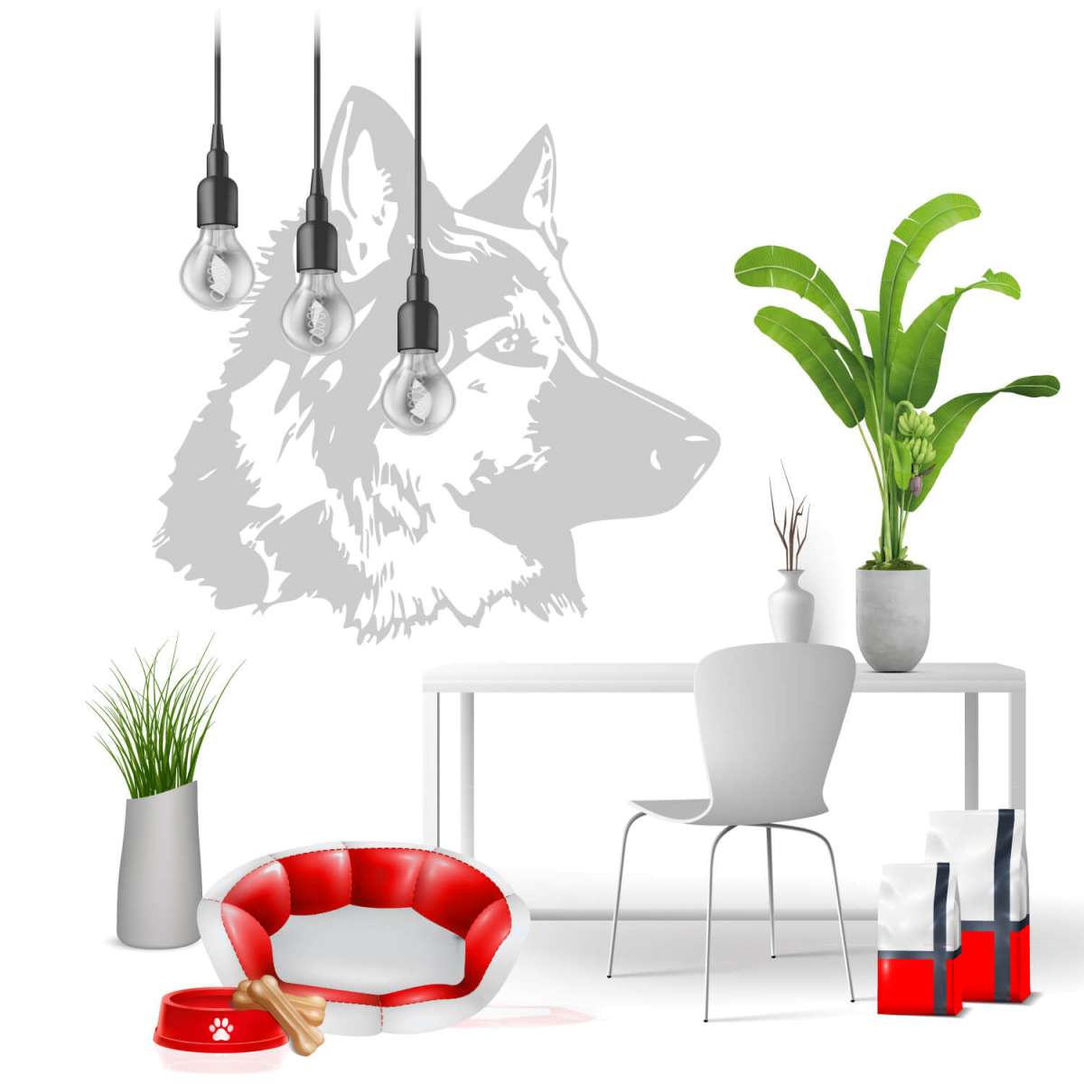 Aufkleber Hund Deutscher Schäferhund Hund Kopf - Kostenlose Vektorgrafik  Auf Achtung Hund, image size:1200x1200