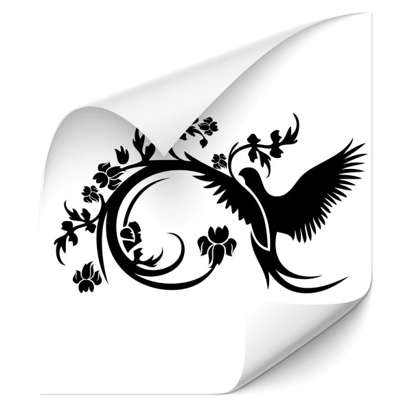 Fasan Tribal mit Blumenranken Car Sticker - Kategorie Shop