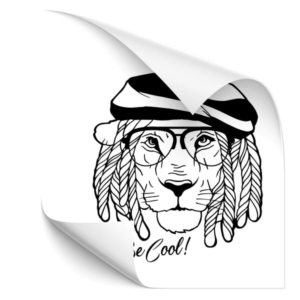 Rasta Lion Car Tuning Sticker - katzen & Co