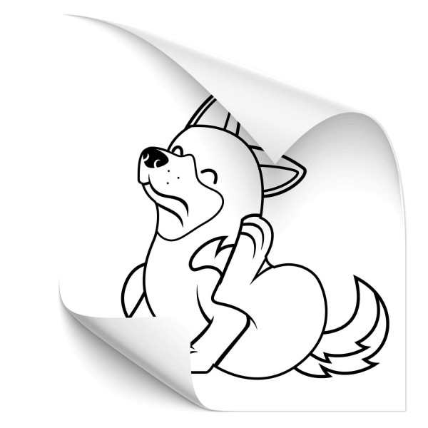 kratzende Hunde Kfz Foliensticker - tiere