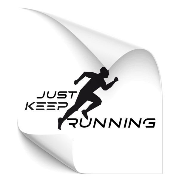 Just keep running - wandtattoo