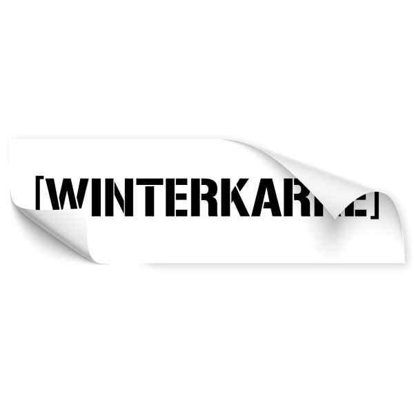 Winterkarre Schriftzug Car Tattoo - Kategorie Shop