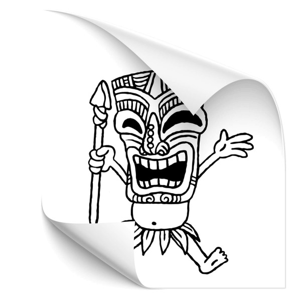 Tiki mask Auto Sticker - people