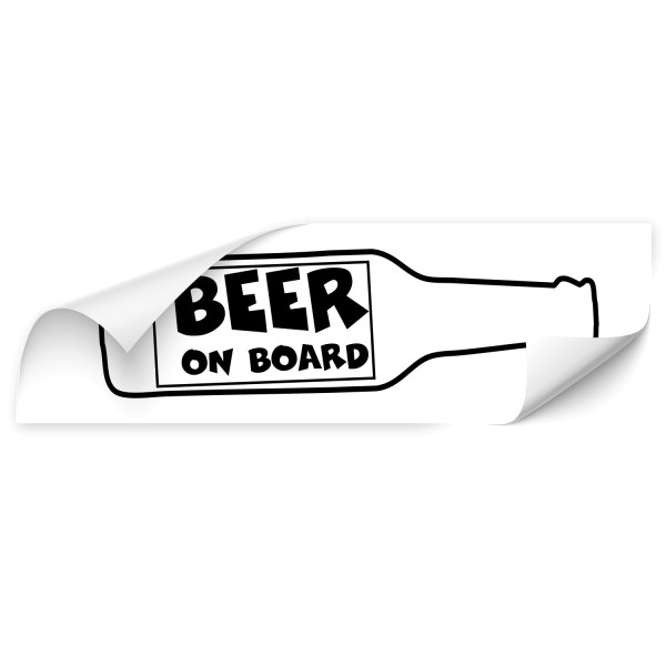 Beer on board Auto Foliensticker - heckscheibe