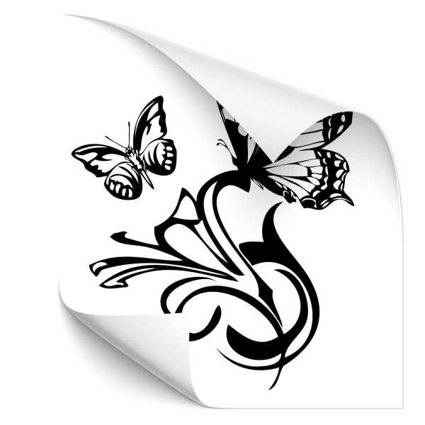 Lilien mit Schmetterling Sticker - Kategorie Shop