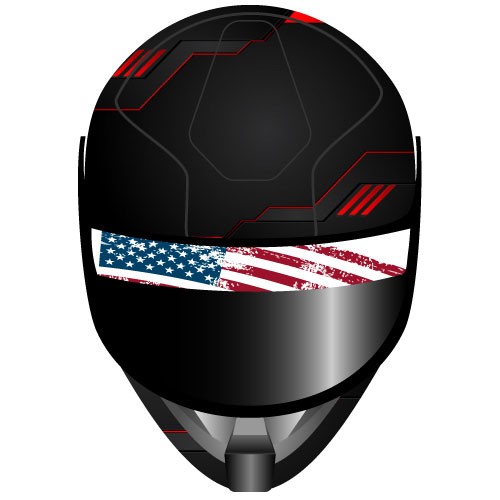 Visieraufkleber American Flag Motorradvisier Aufkleber - Kategorie Shop