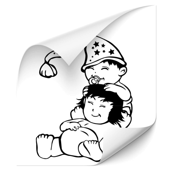 Bruder & Schwester Kfz Folien Sticker - wandtattoo