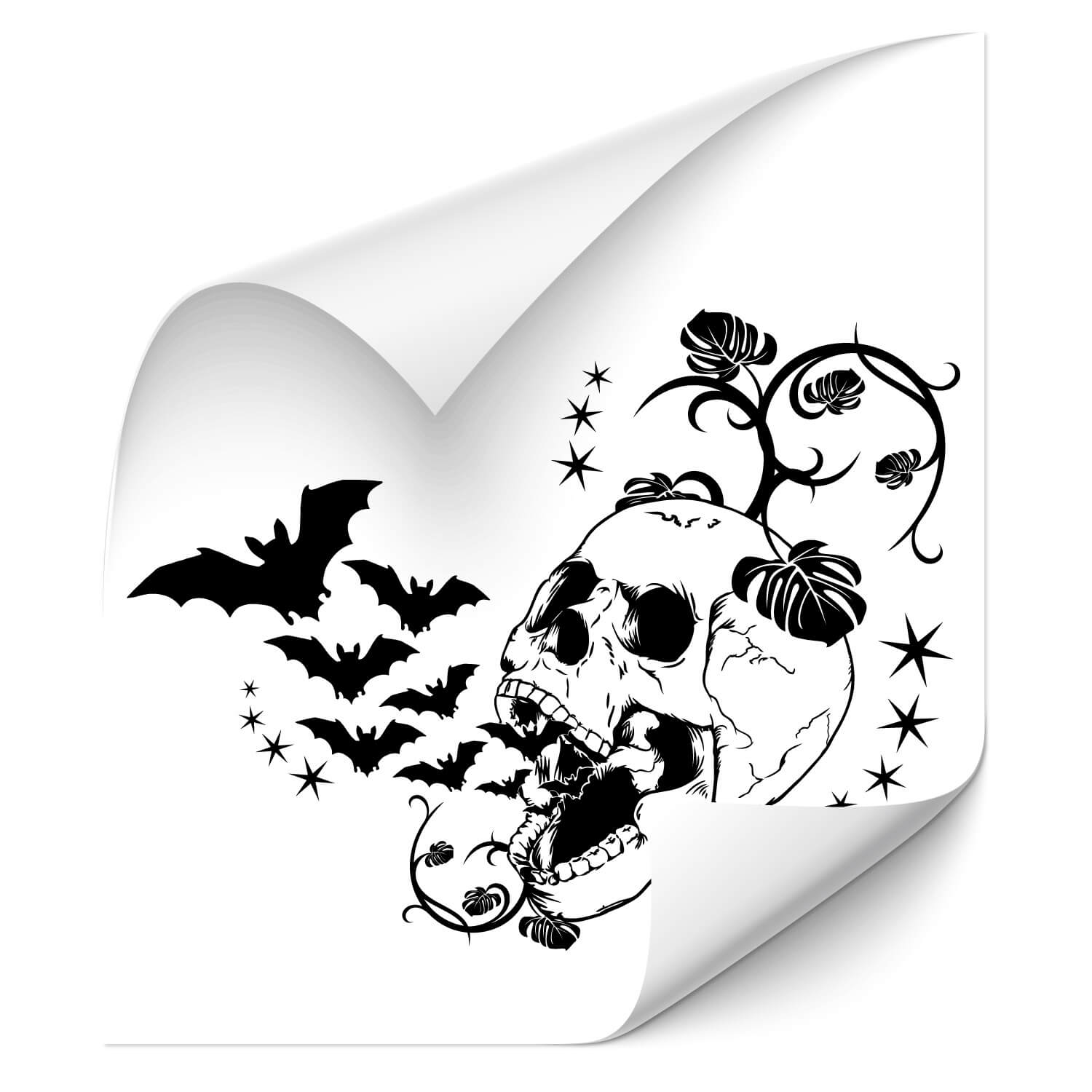 Totenkopf Fledermaus Design Sticker von Klebe-X jetzt Online kaufen!