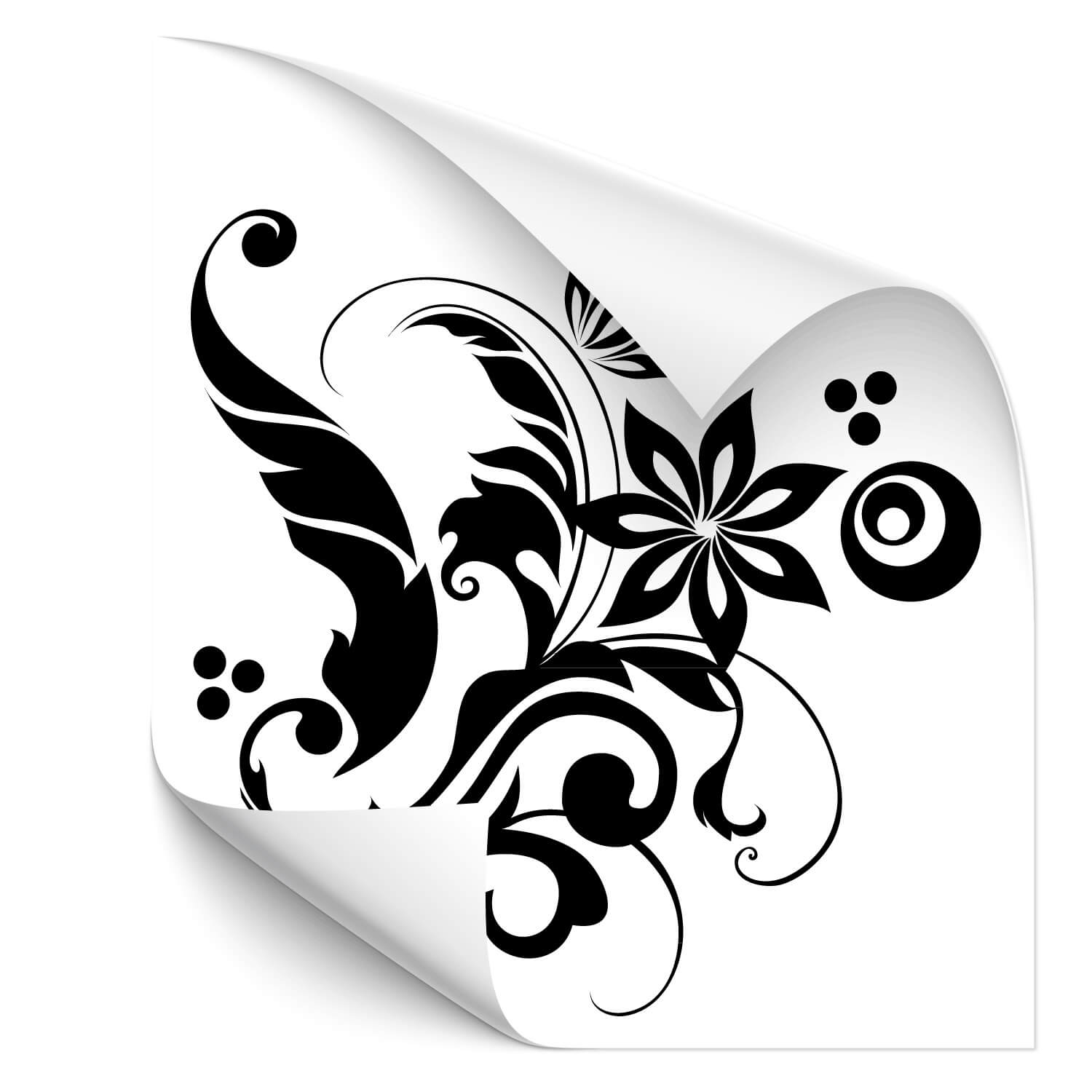 Autotattoo Ornament Ranke und Schmetterling