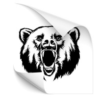 Bärenkopf Autoaufkleber - tiere Bärenkopf Autoaufkleber - tiere