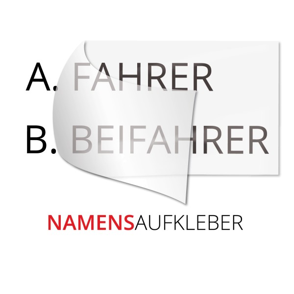 Namensaufkleber ohne Flagge - Kategorie Shop