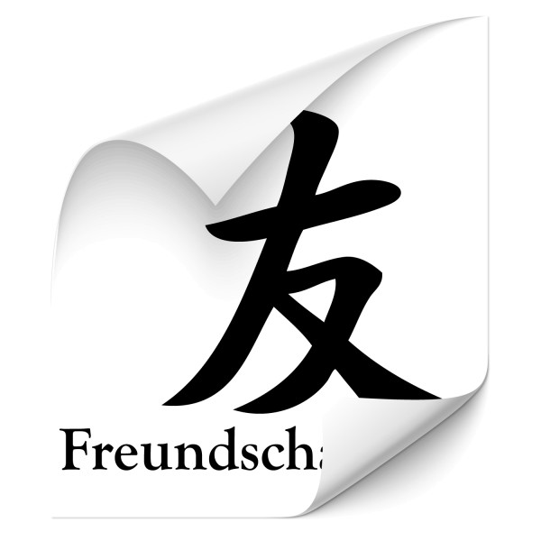 chinesische Schriftzeichen - Freundschaft Car Tattoo - Chinesische Zeichen