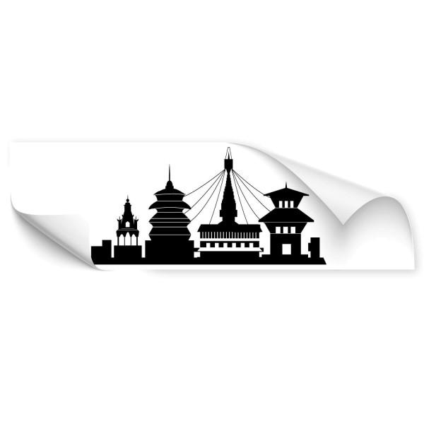 Kathmandu Skyline Kfz Aufkleber - wandtattoo