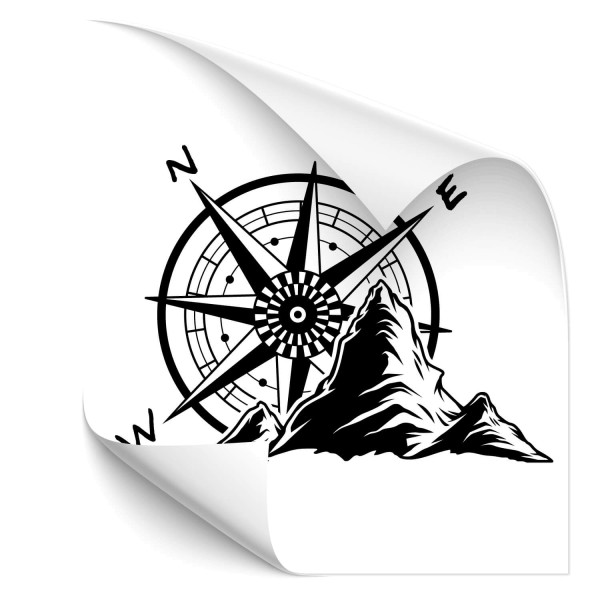 Hiking Mountain Car Sticker - wandtattoo