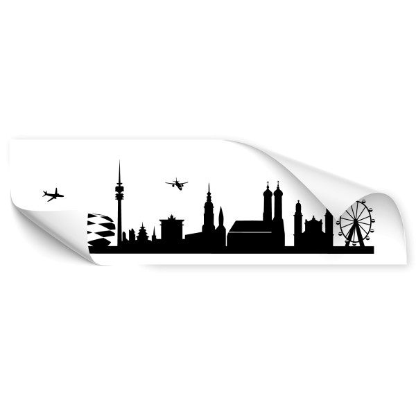 München Skyline Auto Aufkleber - Skyline