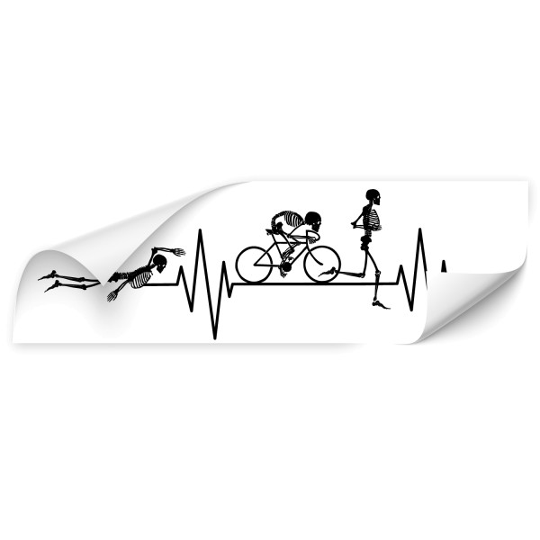 Triathlon Skelett Autosticker - Kategorie Shop