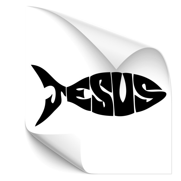 Jesus Ichthy Heckscheiben Sticker - Kategorie Shop