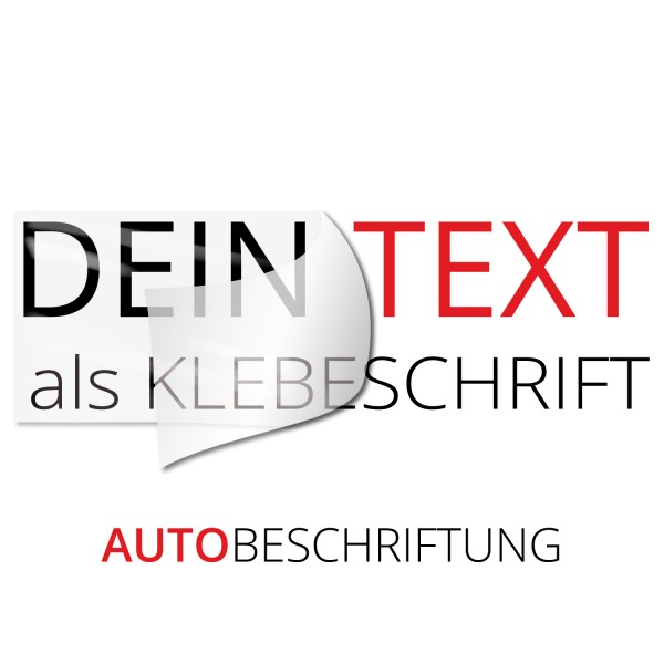 Wunschtext Autobeschriftung - Kategorie Shop