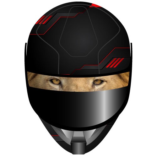 Visieraufkleber Löwe Motorradhelm Visiersticker - Kategorie Shop