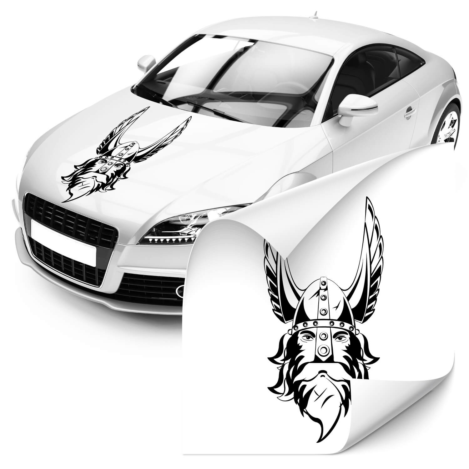 Wikinger Nordische Mythologie Tattoo Druck Auto Fußmatten Teppich,  Allwetterschutz, rutschfest und Abwaschbar, Passend für Die Meisten Autos,  SUVs und LKWs, 4 Stück (Color : Wolf and Raven B) : : Auto &  Motorrad