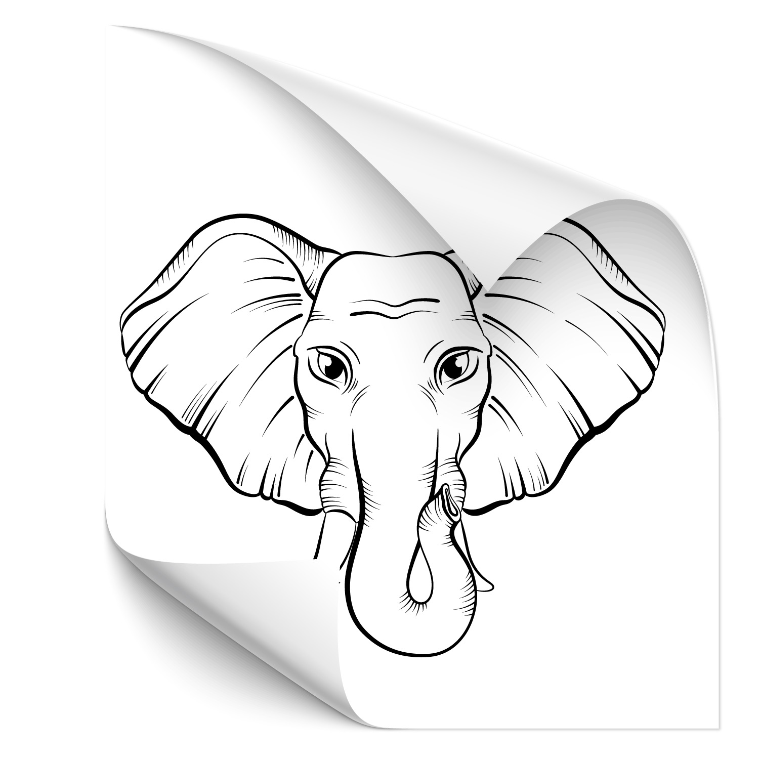 Elefant Afrika Sticker Head of an Elephant von Klebe-X jetzt Online  bestellen!