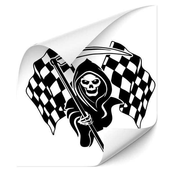 Sensenmann Racing Flags Fahrzeug Motorhauben Aufkleber - Kategorie Shop