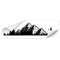 Berg Silhouetten Outdoor Car Tattoo - natur Berg Silhouetten Outdoor Car Tattoo - natur