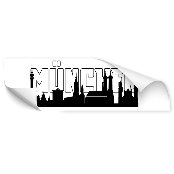 München Haupstadt Car Art Sticker - Skyline