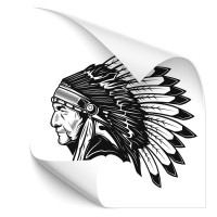 Indianer Häuptling Fahrzeug Sticker - people Indianer Häuptling Fahrzeug Sticker - people