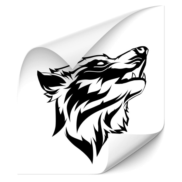 Wolf Auto Aufkleber, 2 Stück Realistische Wolfskopf Vinyl Aufkleber  Seitenkörper Aufkleber Heckscheibe Tuning Wolf Car Sticker Wasserdicht Auto