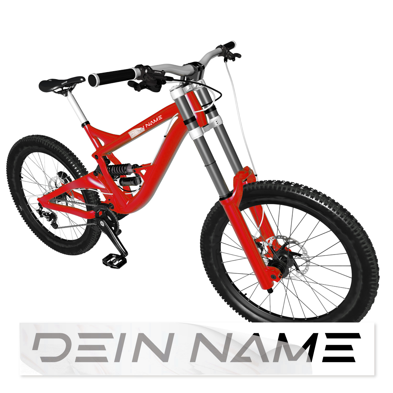 KlebeX bietet individuelle Namensaufkleber Fahrrad