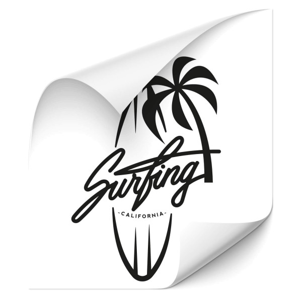 Surfing California - wandtattoo