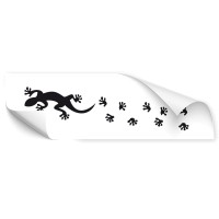 Gecko mit Fußspuren Heckaufkleber - Kategorie Shop Gecko mit Fußspuren Heckaufkleber - Kategorie Shop