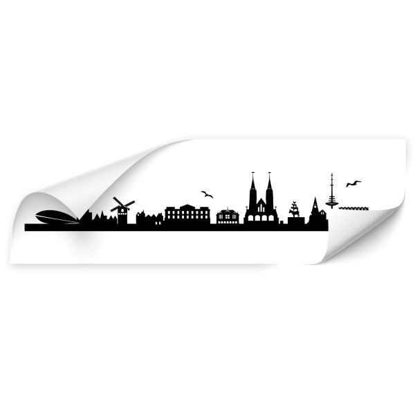 Bremen Großstadt Fahrzeug Aufkleber - Skyline