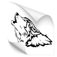 heulender Wolf Fahrzeug Sticker von Klebe-X jetzt Online bestellen!